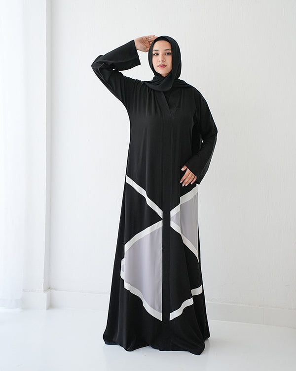 Silk Abaya Grey C90