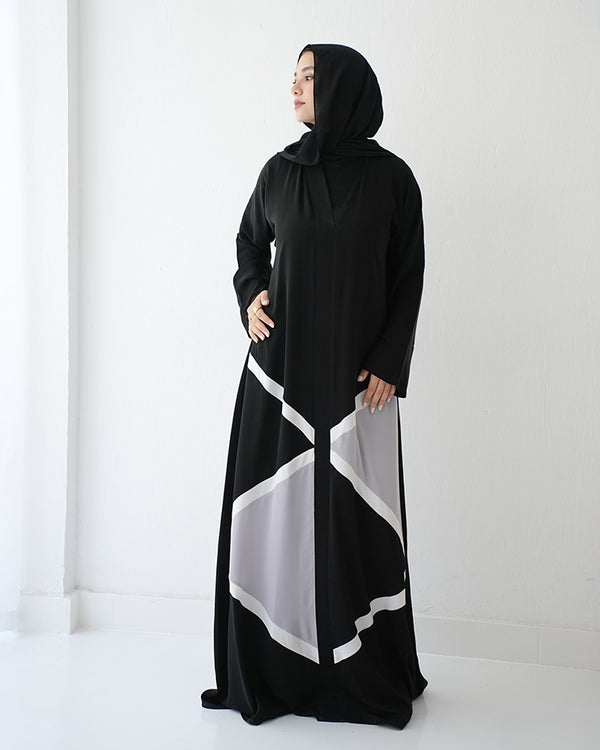 Silk Abaya Grey C90