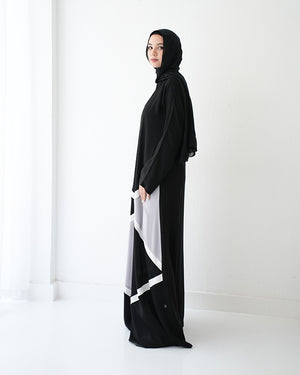 Silk Abaya Grey C90