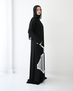 Silk Abaya Grey C90