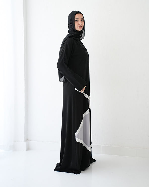 Silk Abaya Grey C90