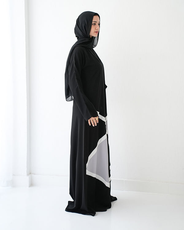 Silk Abaya Grey C90