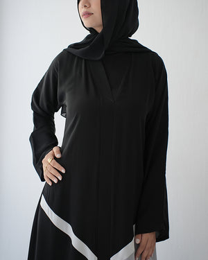 Silk Abaya Grey C90