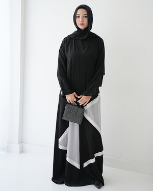 Silk Abaya Grey C90
