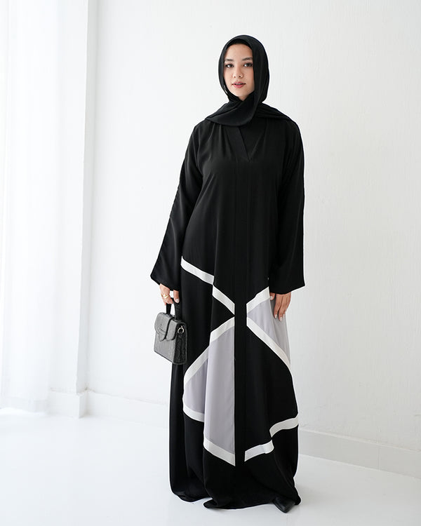 Silk Abaya Grey C90