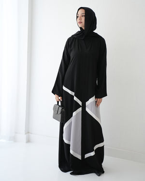 Silk Abaya Grey C90