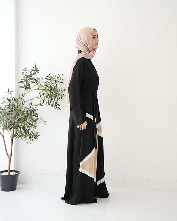 Silk Abaya Beige C90