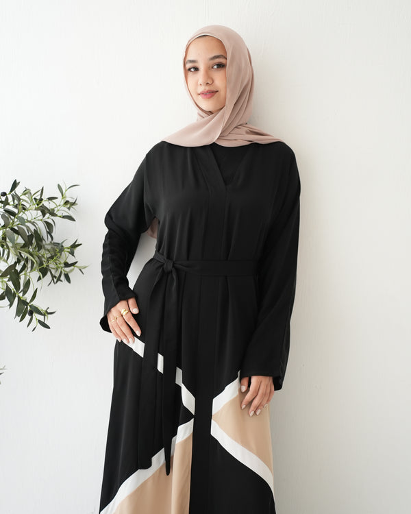 Silk Abaya Beige C90