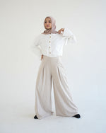 Suede Wide Pants Cream C170
