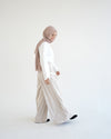 Suede Wide Pants Cream C170