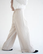 Suede Wide Pants Cream C170