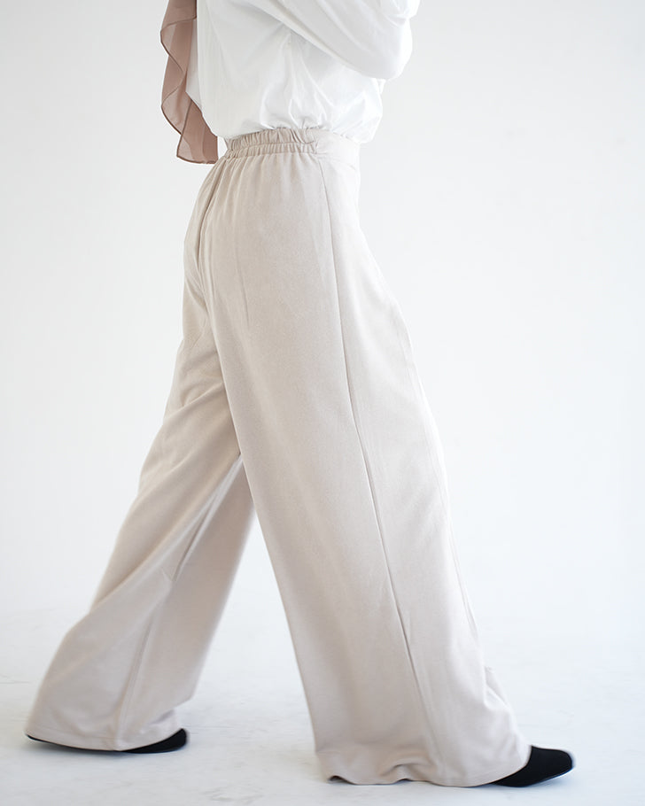 Suede Wide Pants Cream C170
