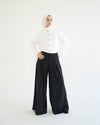 Suede Wide Pants Black C170