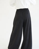 Suede Wide Pants Black C170