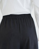 Suede Wide Pants Black C170