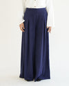 Suede Wide Pants Navy C170