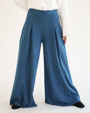 Suede Wide Pants Teal C170