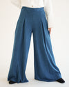 Suede Wide Pants Teal C170