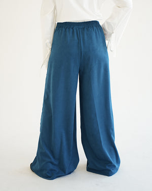 Suede Wide Pants Teal C170