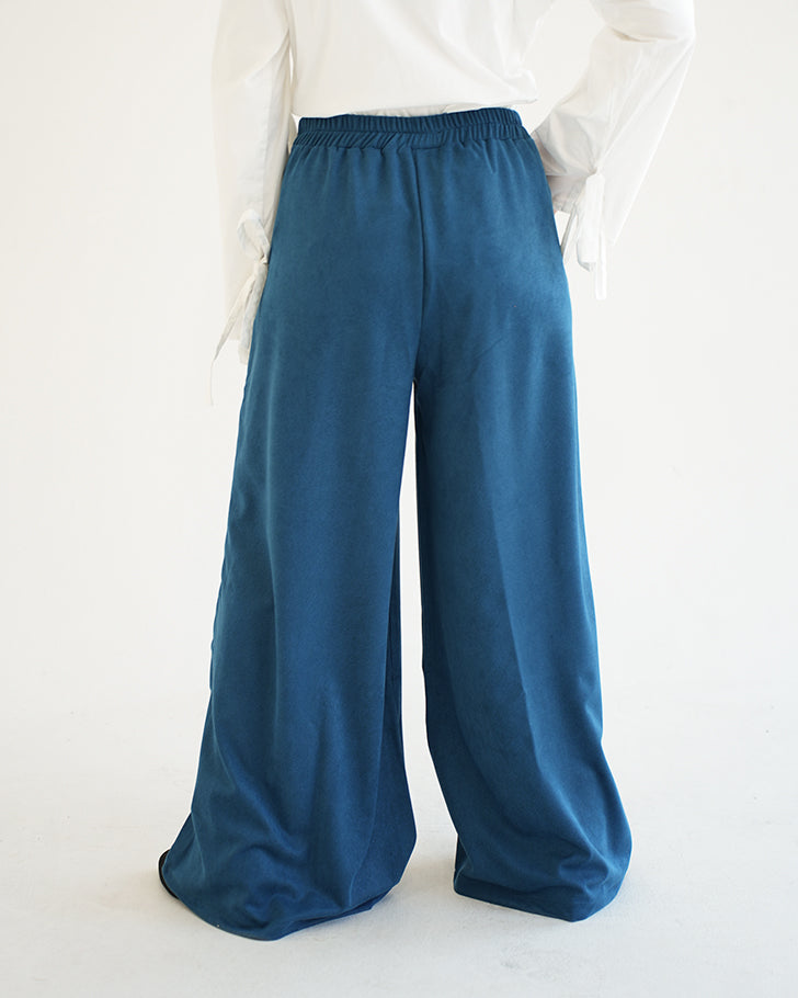 Suede Wide Pants Teal C170