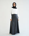 Leather Maxi Skirt Black C203