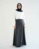 Leather Maxi Skirt Black C203