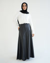 Leather Maxi Skirt Black C203