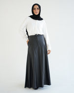 Leather Maxi Skirt Black C203