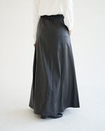 Leather Maxi Skirt Black C203
