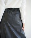 Leather Maxi Skirt Black C203