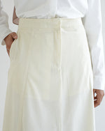 Corduroy Maxi Skirt Offwhite C203