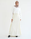 Corduroy Maxi Skirt Offwhite C203