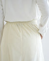 Corduroy Maxi Skirt Offwhite C203