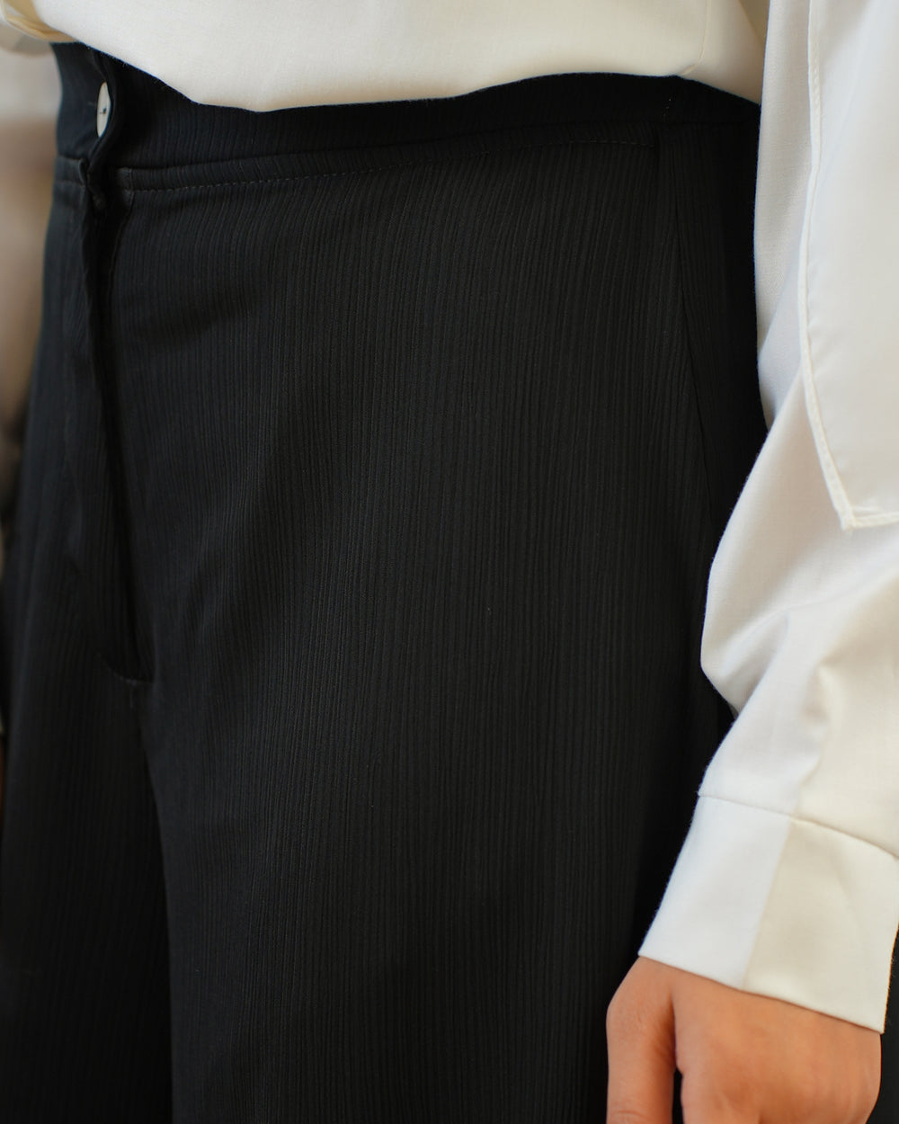 Wide Leg Pants Black C1201