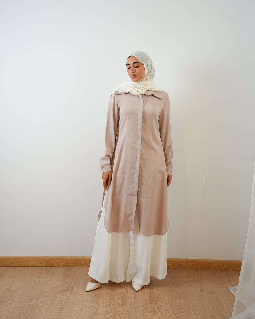 Long Chemise Beige C241