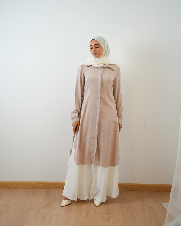 Long Chemise Beige C241