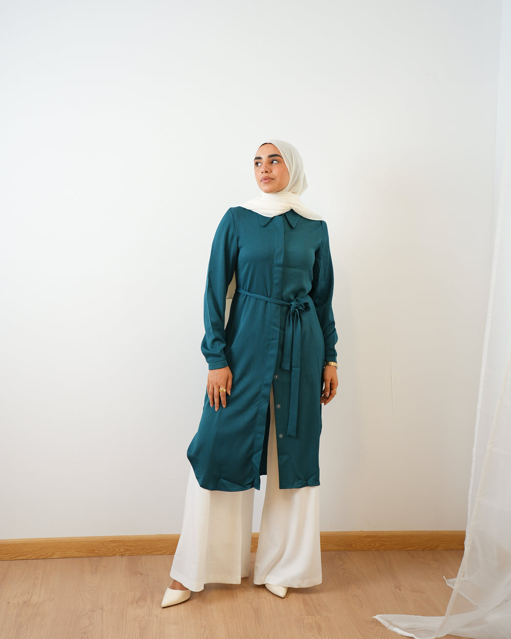 Long Chemise Teal C241