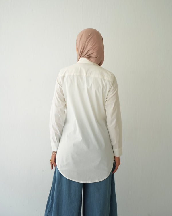 Basic Poplin Chemise OffWhite C118