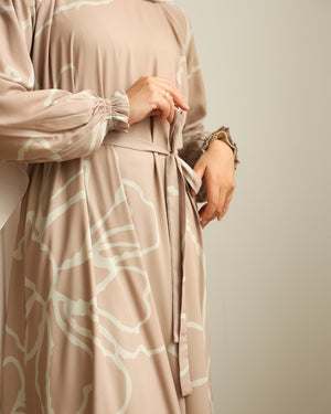 Printed Maxi Dress Rose C282