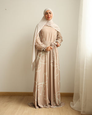 Printed Maxi Dress Rose C282