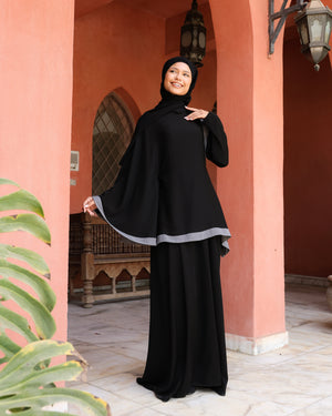 The Silk Abaya Cape Set C88