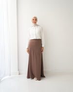 A-Line Maxi Skirt Cafe C171