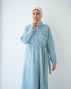 Denim Shirt Dress Light Blue C400