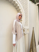 Free Size Pleated Cape Beige C240