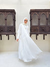 Free Size Pleated Cape Offwhite C240