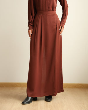 Wrap Skirt Pants Rust C284