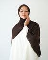 Soft Cotton Chiffon Scarf Dark Brown