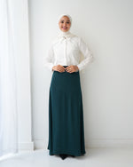 A-Line Maxi Skirt Green Teal C171