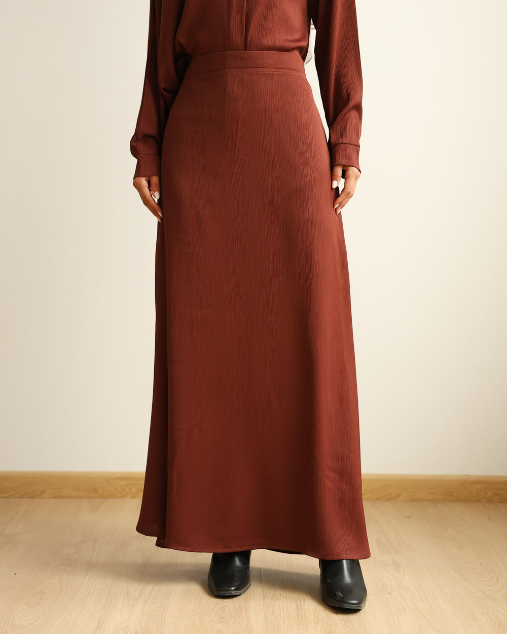 A-Line Maxi Skirt Rust C2310