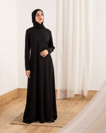 Silk Basic Abaya Black C361